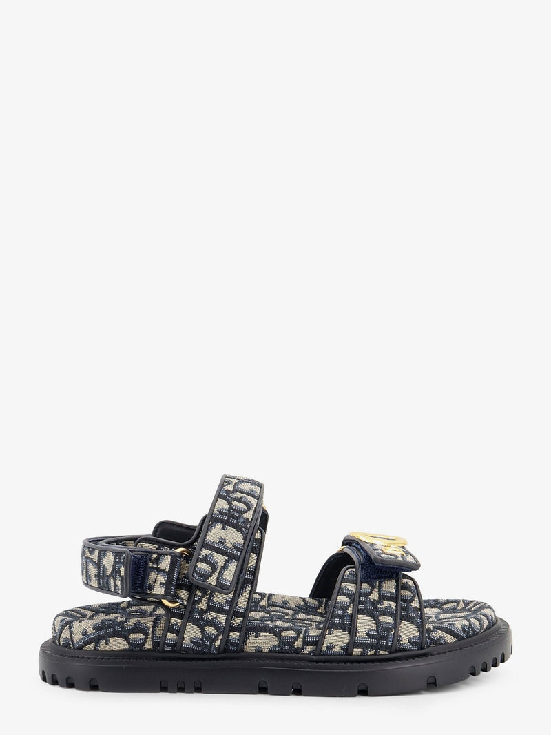 Dior Dior Dior Oblique Jacquard Fabric Sandals Blue - World Class Fashion