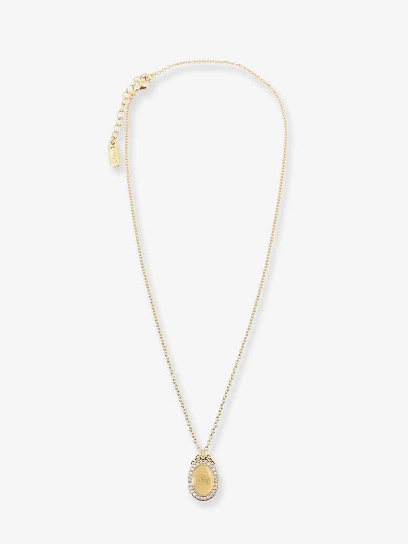 Dior Dior Brass Necklace With Dior Médaillon Pendant Gold - World Class Fashion