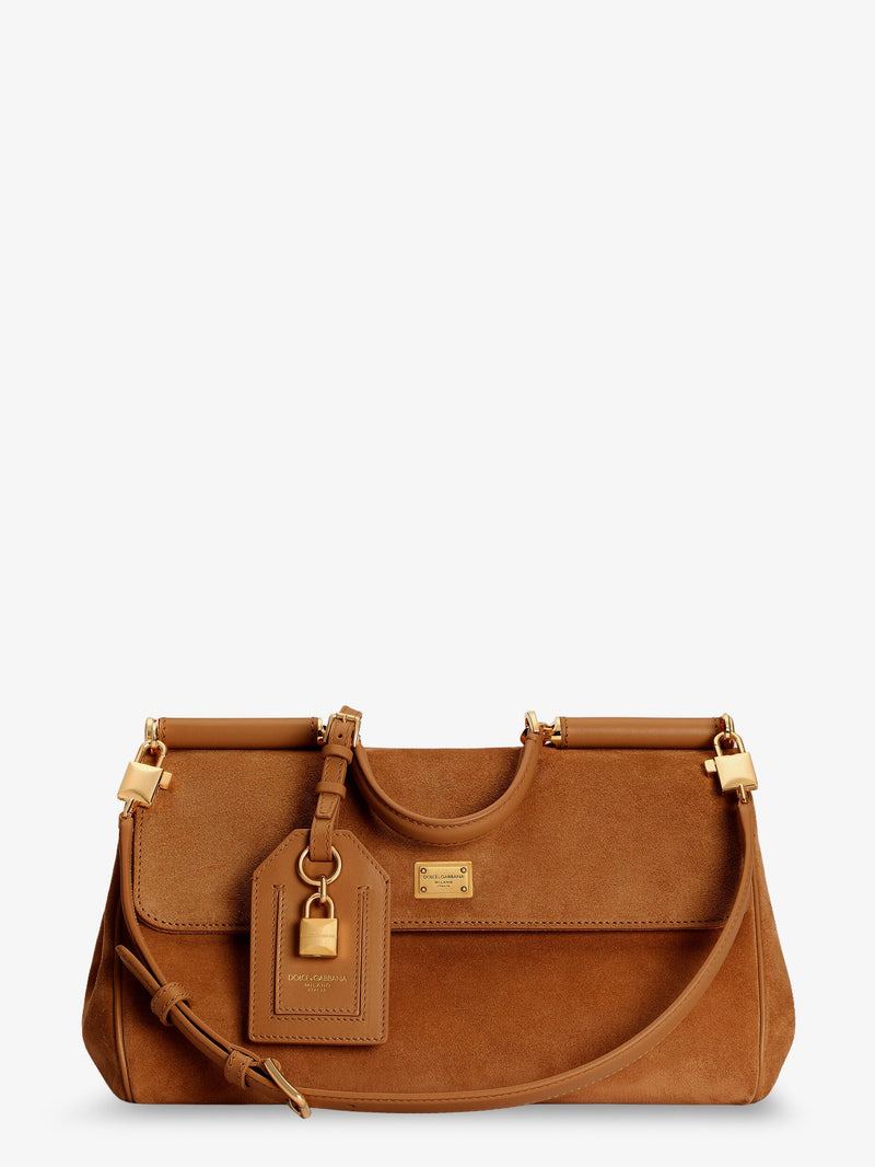 Dolce & Gabbana Dolce & Gabbana My Sicily Suede Shoulder Bag Brown - World Class Fashion