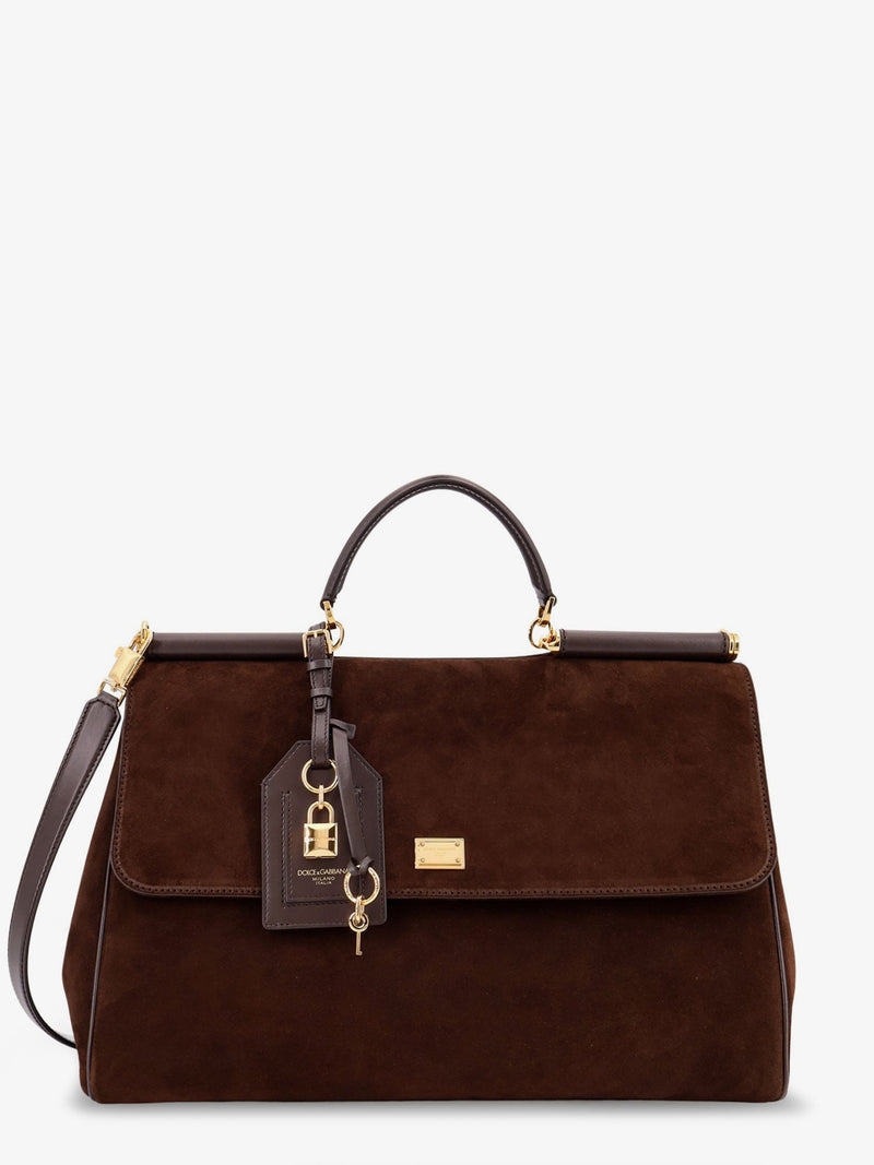 Dolce & Gabbana Dolce & Gabbana My Sicily Suede Handbag Brown - World Class Fashion