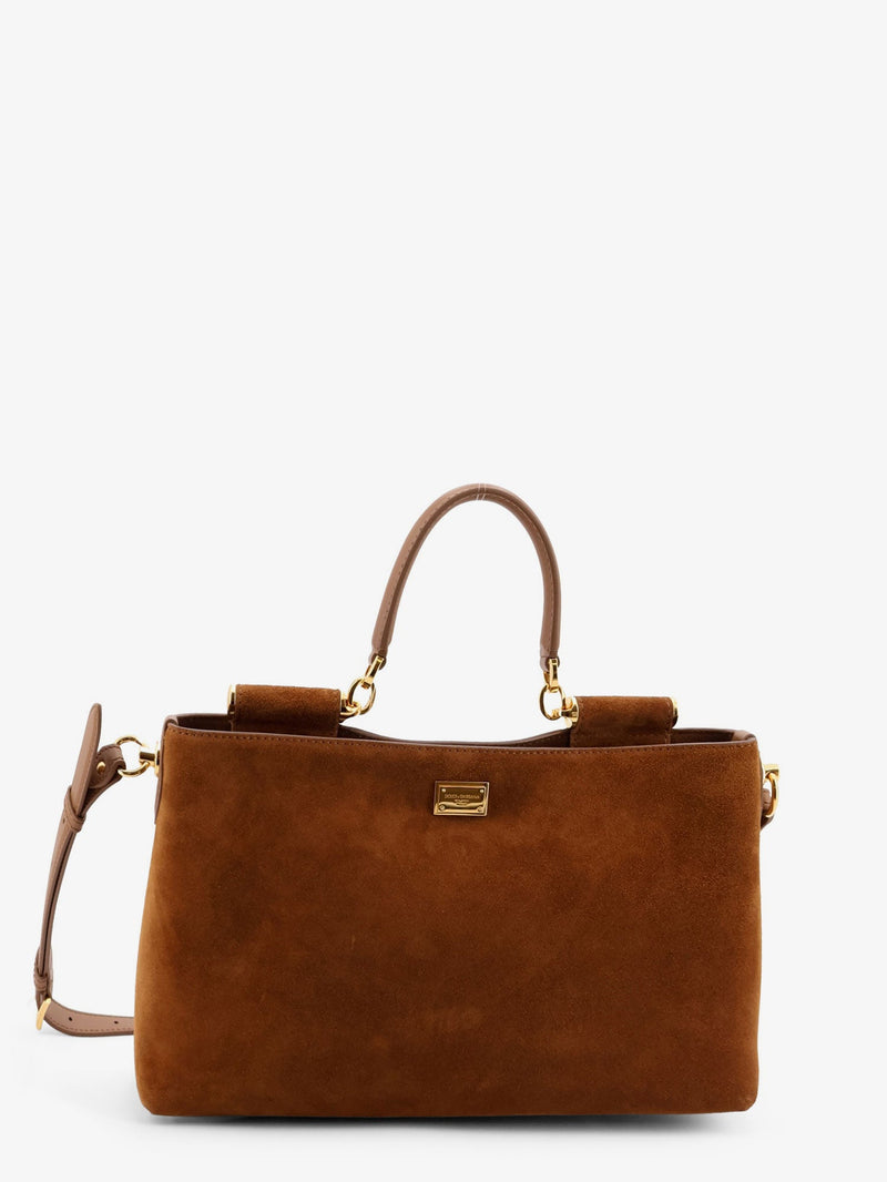Dolce & Gabbana Dolce & Gabbana Vittoria Suede Crossbody Bag Brown - World Class Fashion