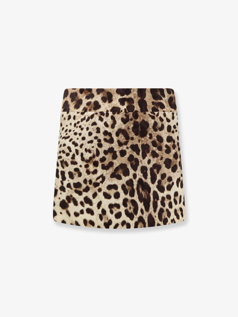 Dolce & Gabbana Dolce & Gabbana Cotton Silk Viscose Mini Skirt Animal - World Class Fashion