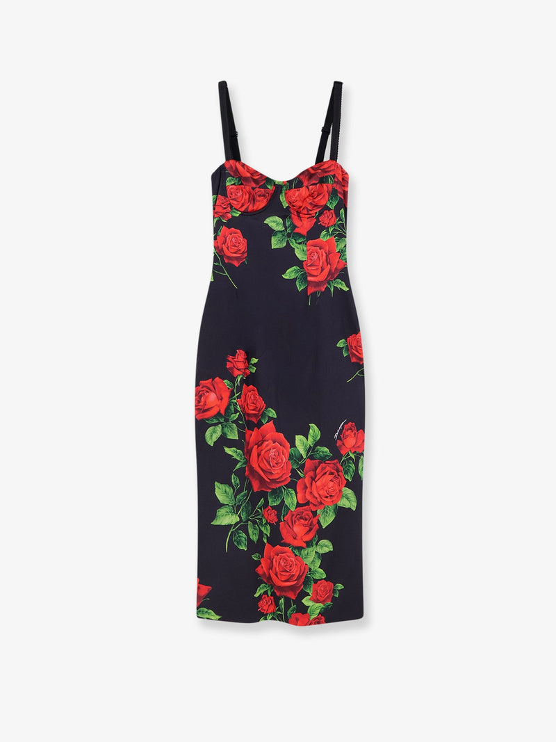 Dolce & Gabbana Dolce & Gabbana Stretch Silk Dress Black Women - World Class Fashion