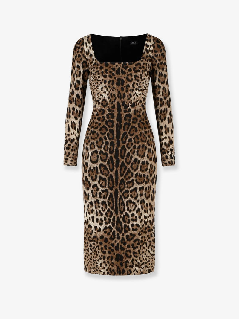 Dolce & Gabbana Dolce & Gabbana Midi Dress Animal Print Women - World Class Fashion