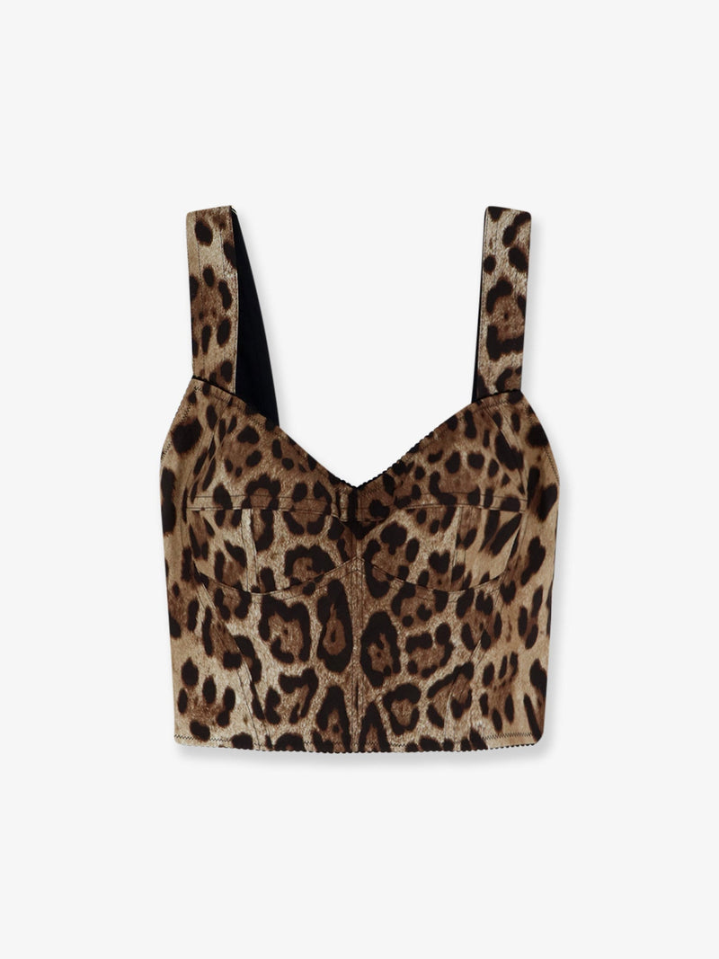 Dolce & Gabbana Dolce & Gabbana Cotton Blend Top Animal Print - World Class Fashion