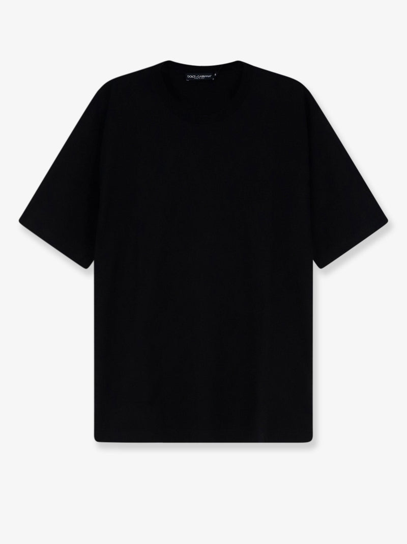 Dolce & Gabbana Dolce & Gabbana Cotton T-Shirt with Embossed DG Logo Black - World Class Fashion