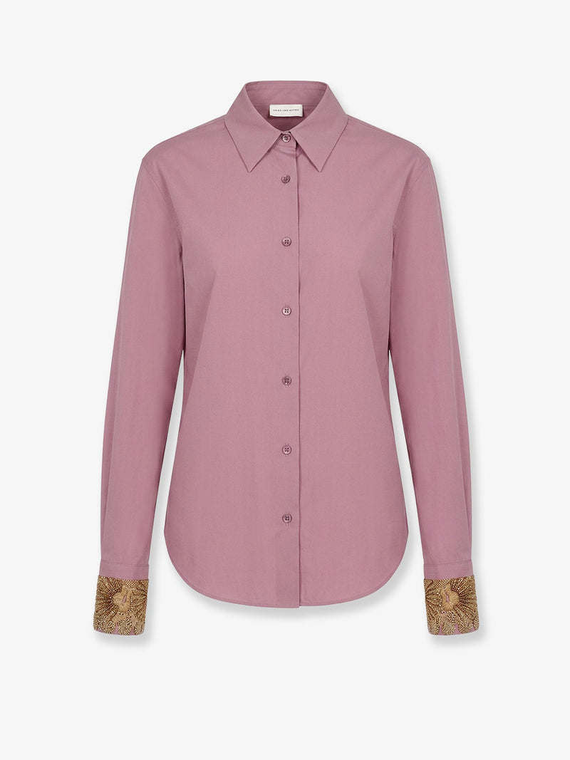 Dries Van Noten Dries Van Noten Chloris Cotton Shirt Pink - World Class Fashion