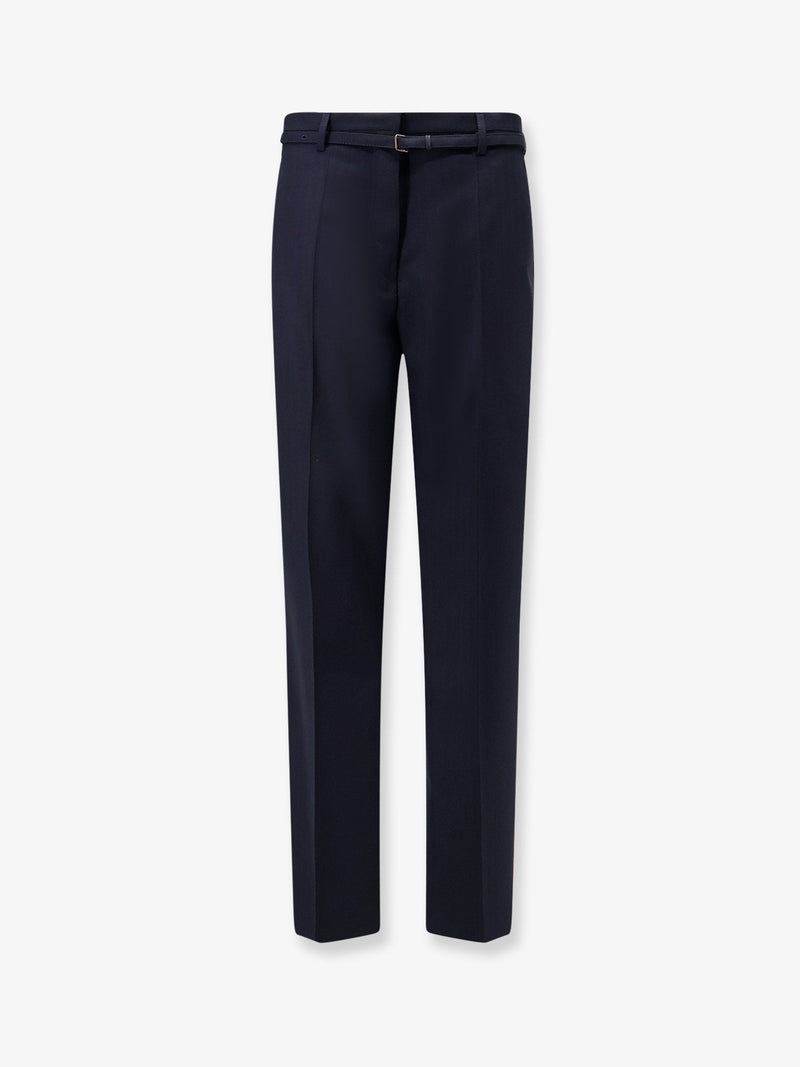 Dries Van Noten Dries Van Noten Presta Wool Trousers Blue - World Class Fashion