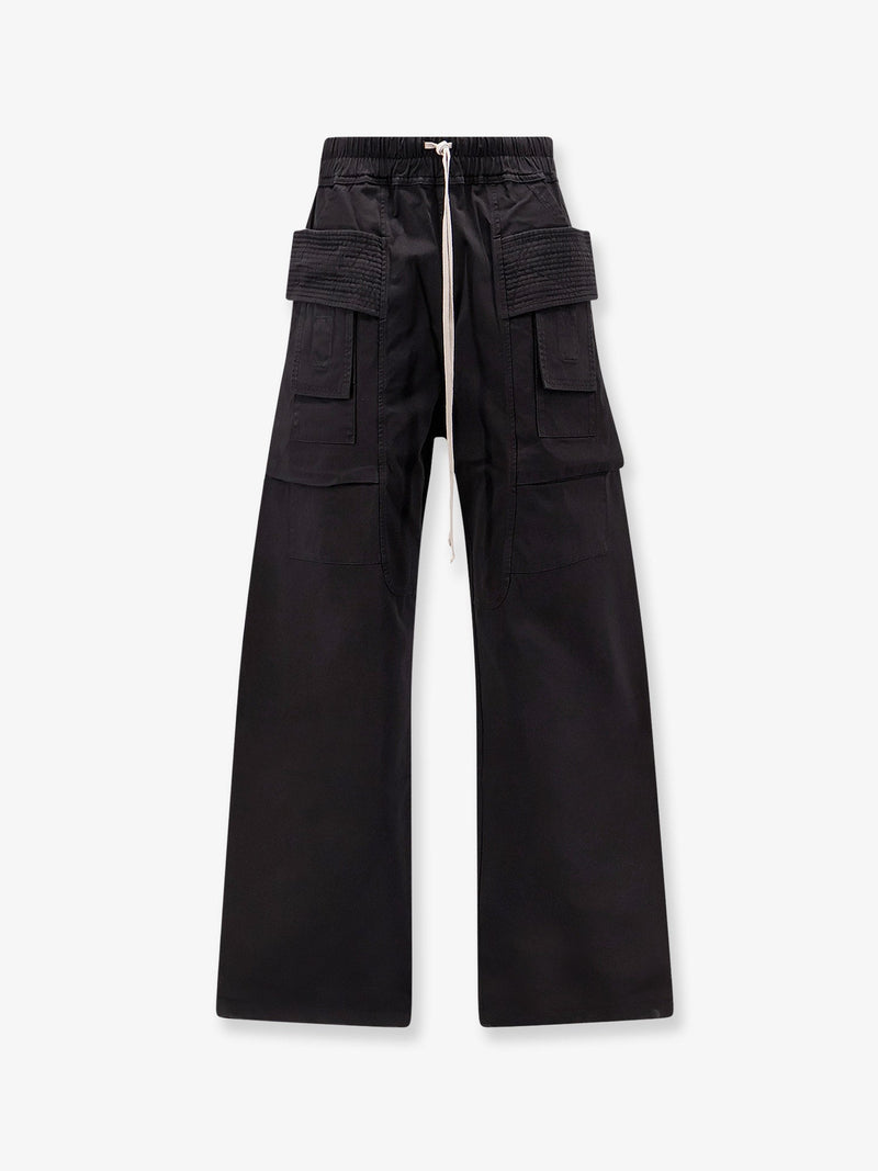 DRKSHDW DRKSHDW Creatch Wide Cotton Cargo Trousers Black - World Class Fashion