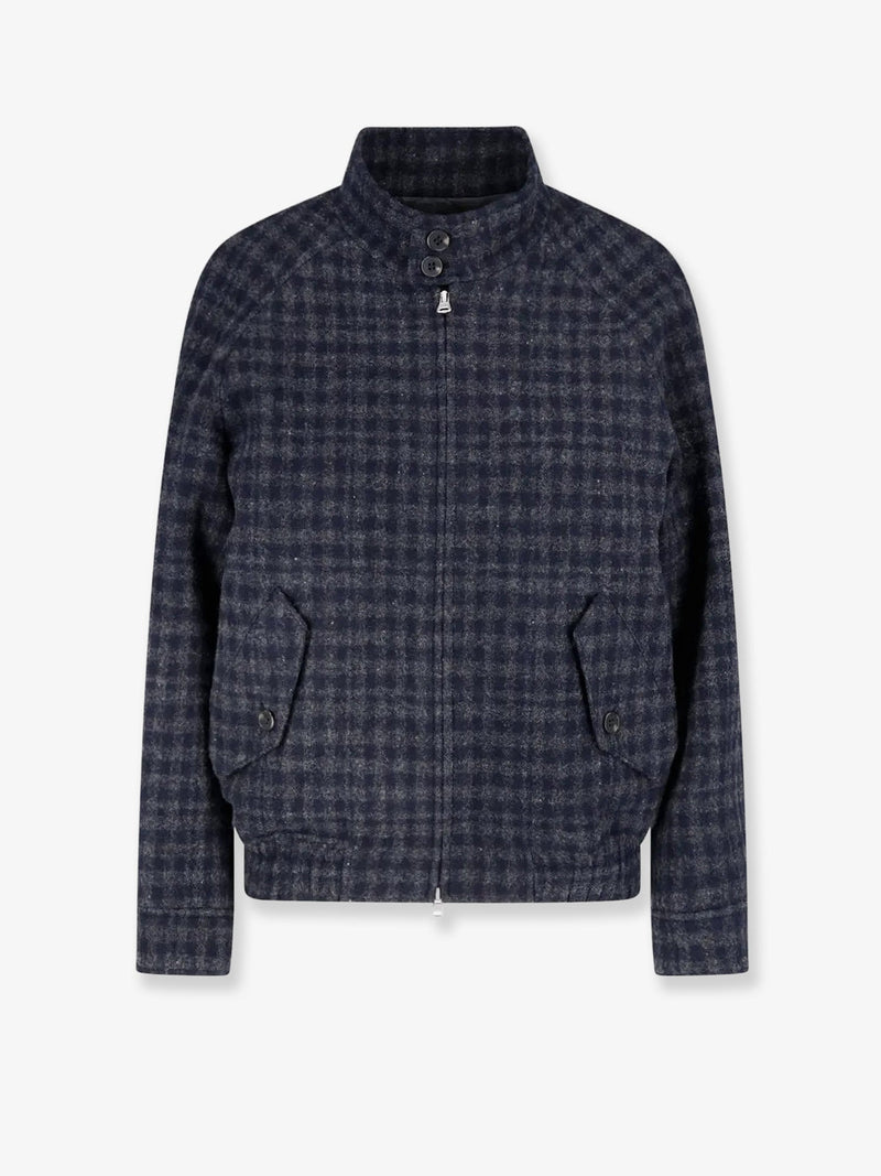 Dunst Dunst Wool Jacket Checked Pattern Deep Navy - World Class Fashion