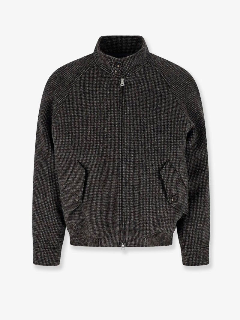 Dunst Dunst Harrington Wool Alpaca Jacket Brown Check - World Class Fashion