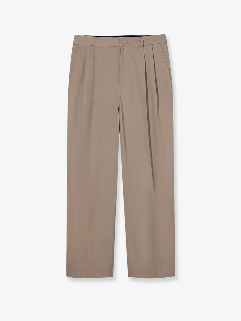 Dunst Dunst Tailored Trousers with Pleats Beige - World Class Fashion