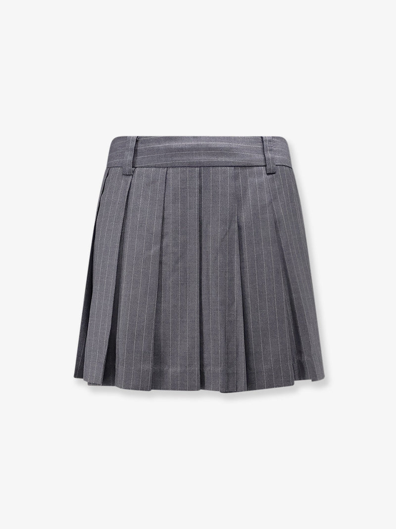 Dunst Dunst Pleated Mini Skirt With Shorts Grey - World Class Fashion