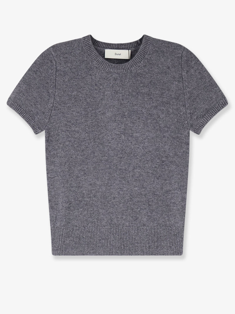 Dunst Dunst Half Sleeve Knit Top Grey - World Class Fashion