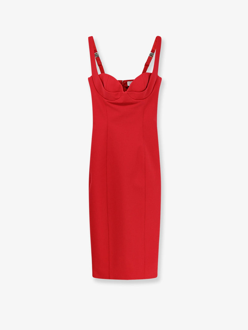 Elisabetta Franchi Elisabetta Franchi Fitted Stretch Fabric Midi Dress - World Class Fashion