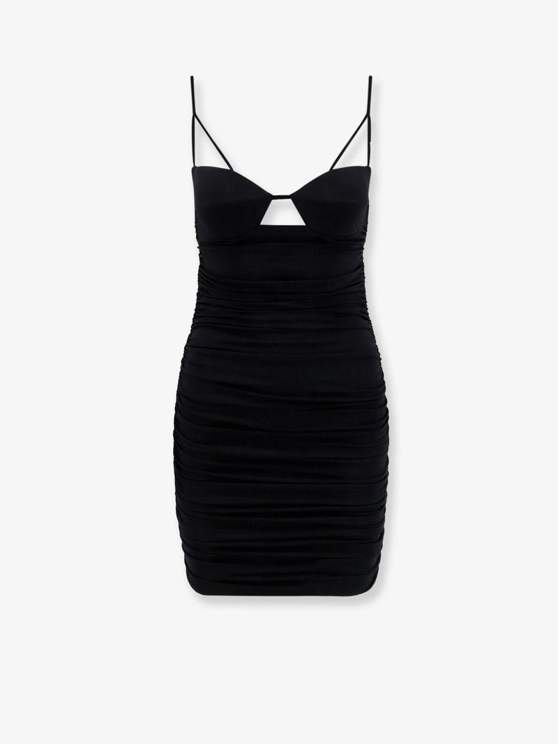 Elisabetta Franchi Elisabetta Franchi Viscose Blend Short Dress Black - World Class Fashion