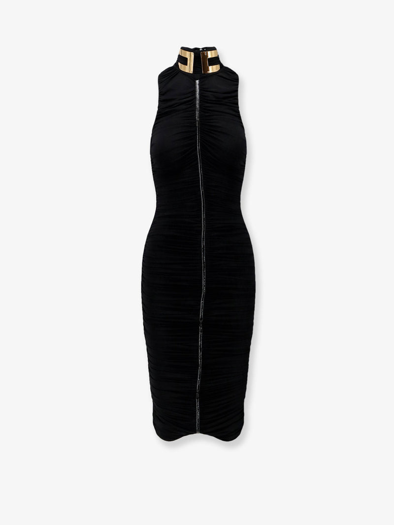 Elisabetta Franchi Elisabetta Franchi Draped Midi Dress - World Class Fashion