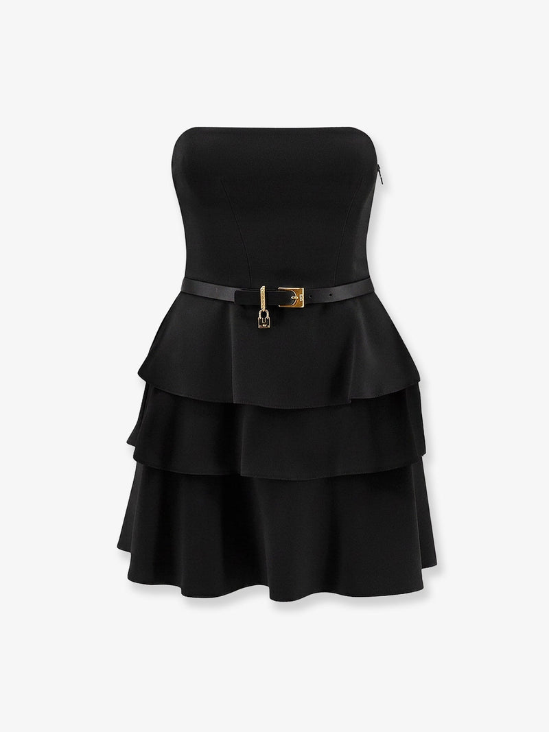 Elisabetta Franchi Elisabetta Franchi Mini Dress with Bustier Detail Black - World Class Fashion