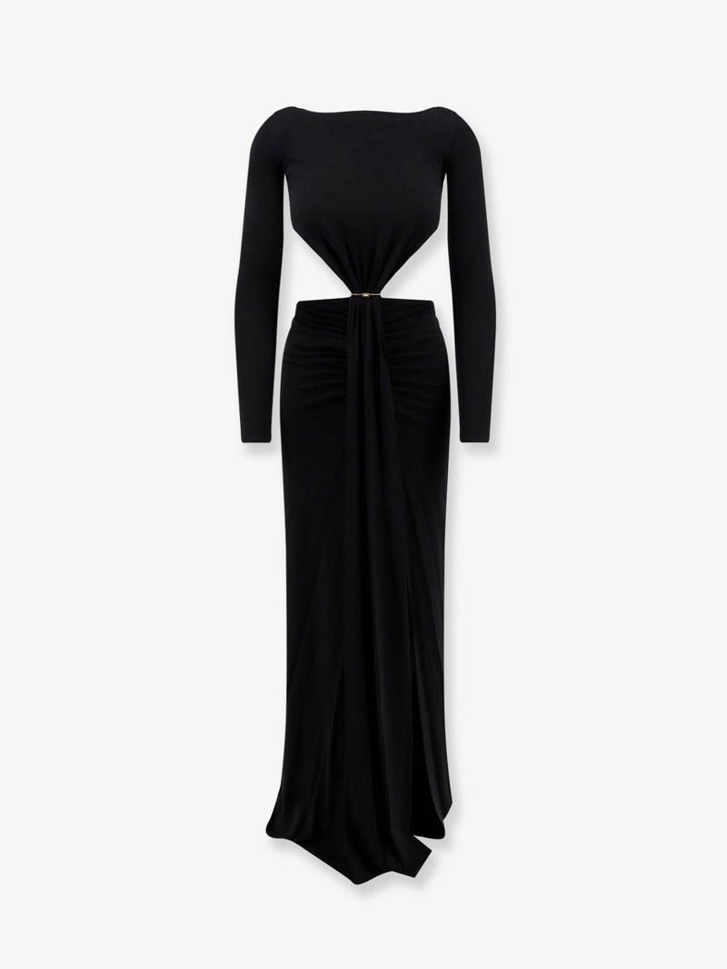 Elisabetta Franchi Elisabetta Franchi Red Carpet Stretch Viscose Dress Black - World Class Fashion