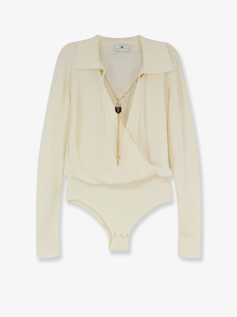 Elisabetta Franchi Elisabetta Franchi Viscose Blend Bodysuit White - World Class Fashion