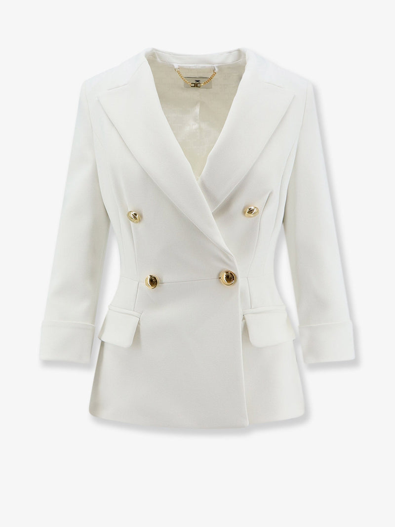 Elisabetta Franchi Elisabetta Franchi Stretch Blazer White Women - World Class Fashion