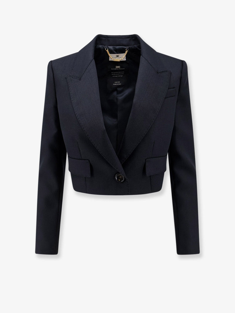 Elisabetta Franchi Elisabetta Franchi Spencer Virgin Wool Blazer - World Class Fashion