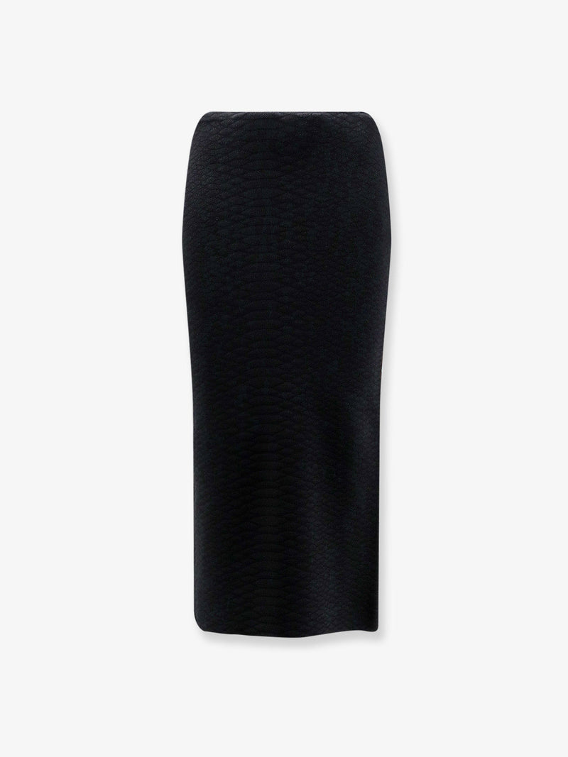 Elisabetta Franchi Elisabetta Franchi Knit Midi Skirt Black - World Class Fashion