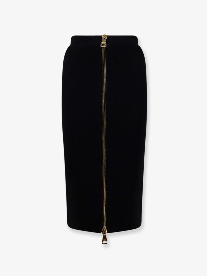 Elisabetta Franchi Elisabetta Franchi Viscose Nylon Skirt Black - World Class Fashion