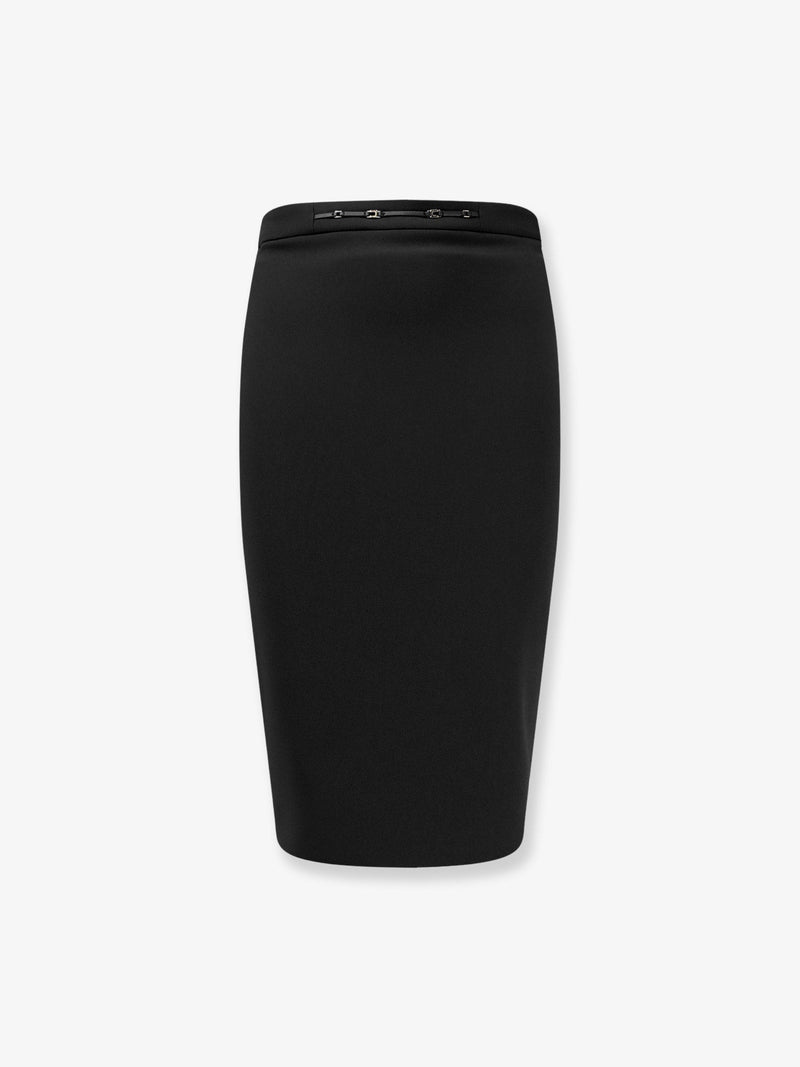 Elisabetta Franchi Elisabetta Franchi Essentials Skirt With Monogram Detail - World Class Fashion