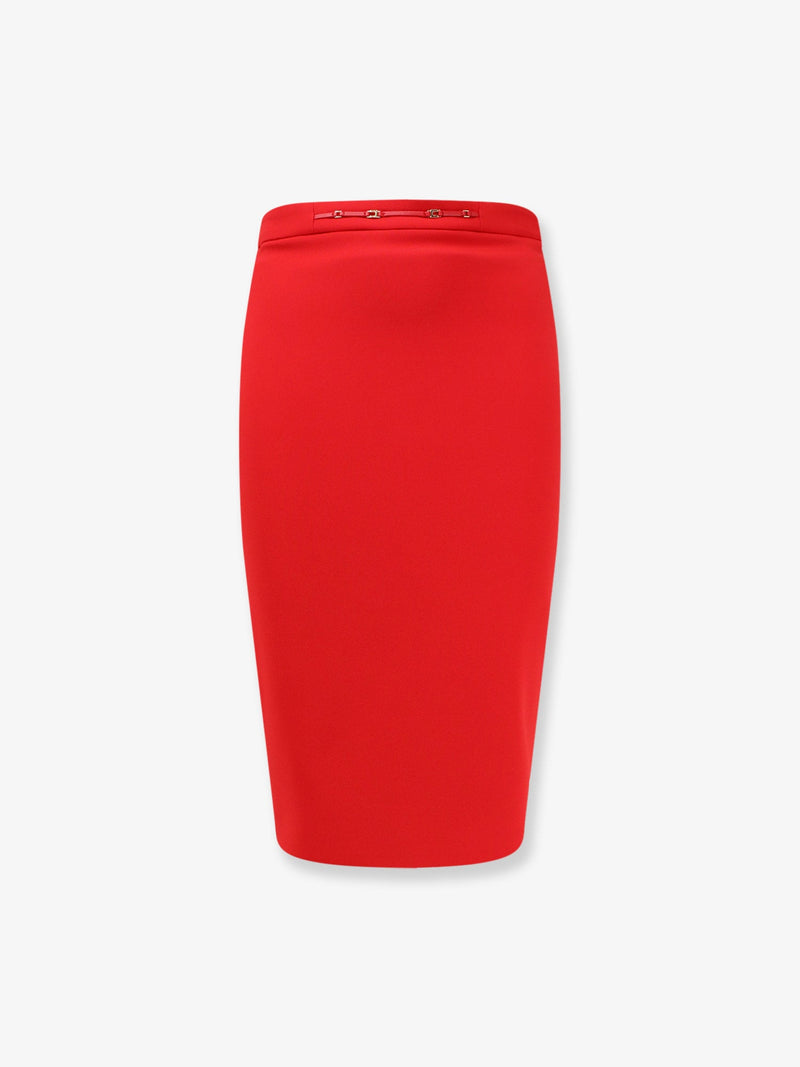 Elisabetta Franchi Elisabetta Franchi Essentials Skirt With Monogram Detail - World Class Fashion