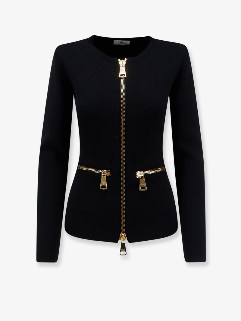 Elisabetta Franchi Elisabetta Franchi Knitted Blazer With Zip - World Class Fashion