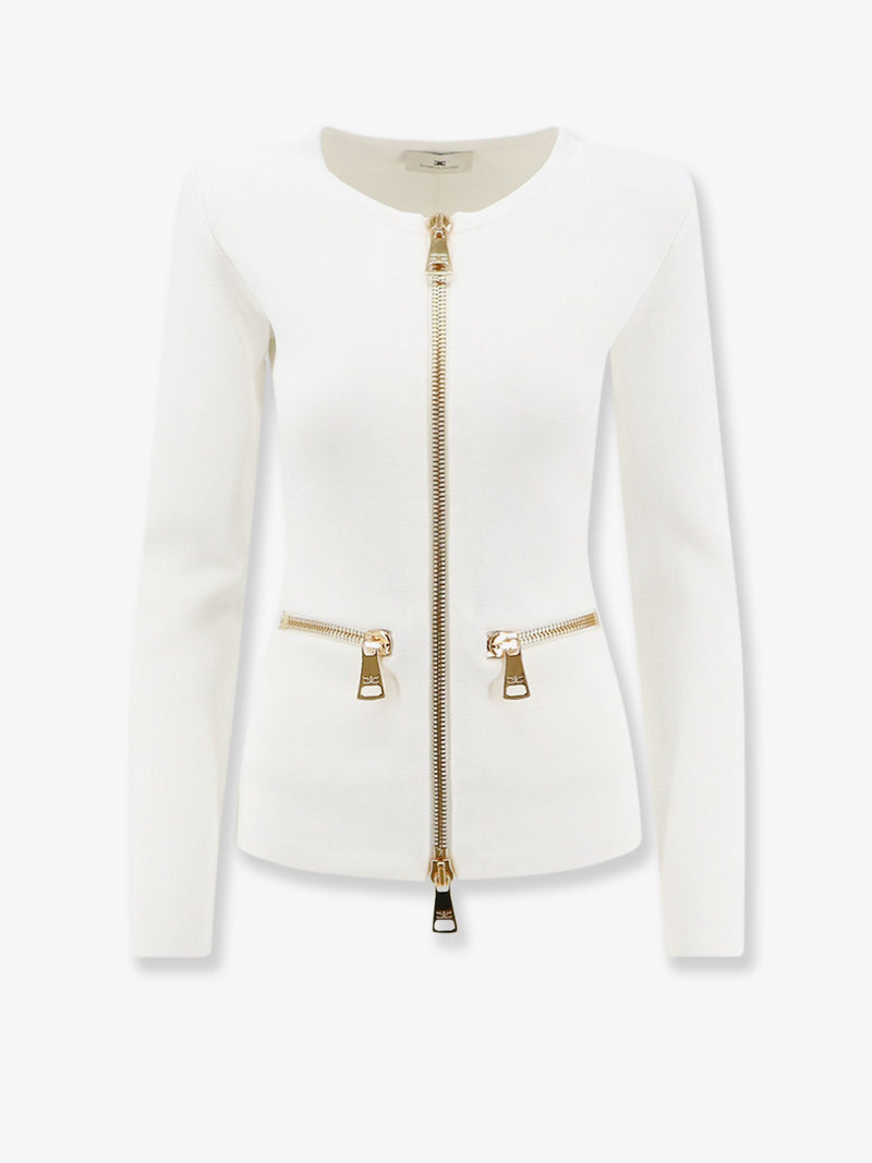 Elisabetta Franchi Elisabetta Franchi Knitted Blazer With Zip - World Class Fashion