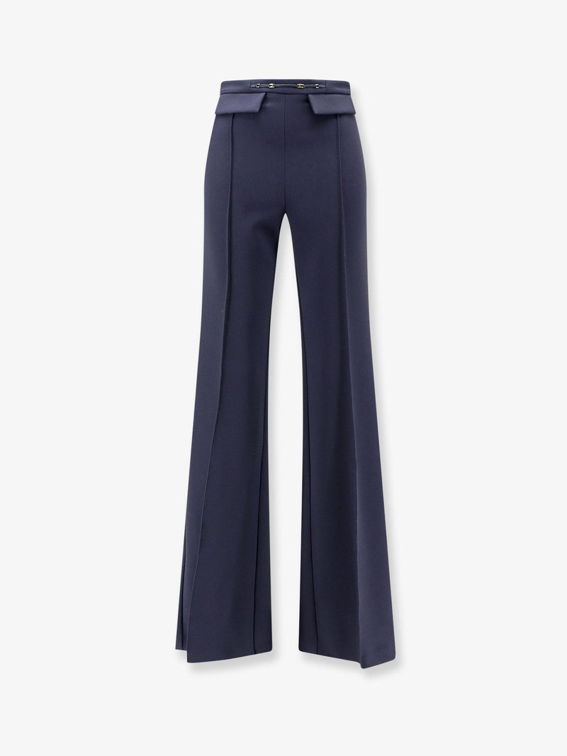 Elisabetta Franchi Elisabetta Franchi Essentials Trousers With Monogram Detail - World Class Fashion