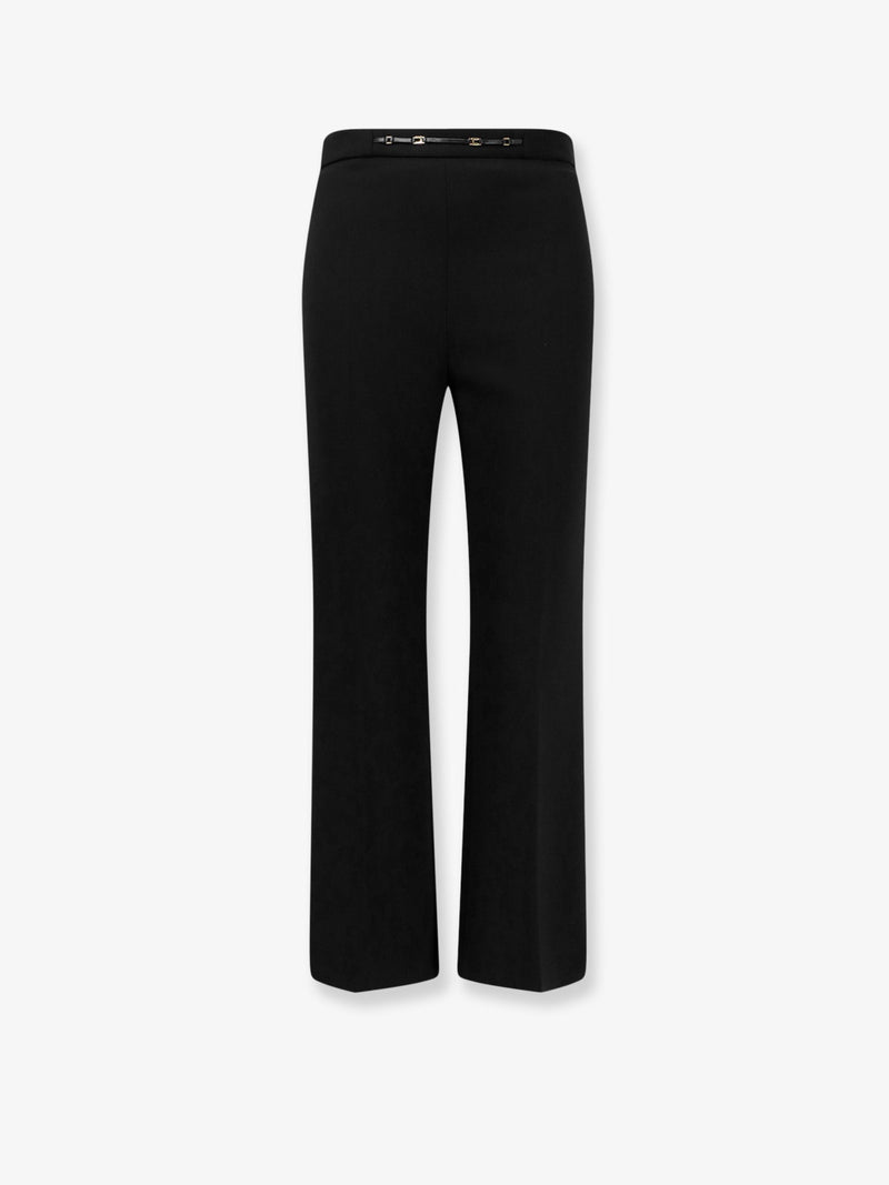 Elisabetta Franchi Elisabetta Franchi Essentials Trousers With Monogram Detail - World Class Fashion