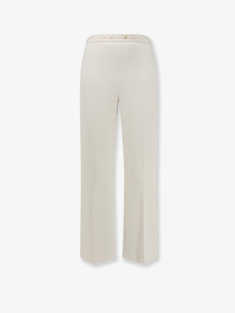 Elisabetta Franchi Elisabetta Franchi Essentials Trousers With Monogram Detail - World Class Fashion