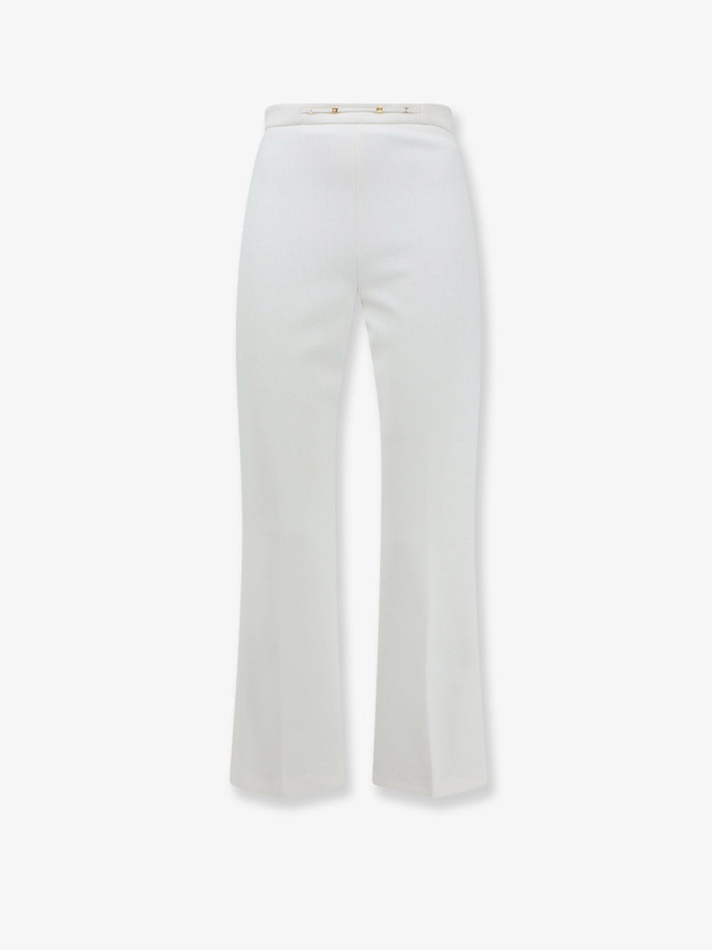 Elisabetta Franchi Elisabetta Franchi Essentials Trousers With Monogram Detail - World Class Fashion