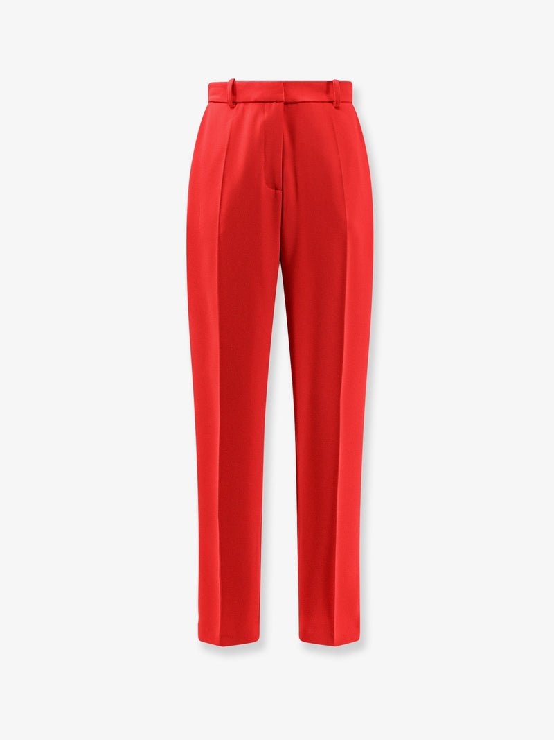 Elisabetta Franchi Elisabetta Franchi Regular Fit Crepe Trousers Red - World Class Fashion