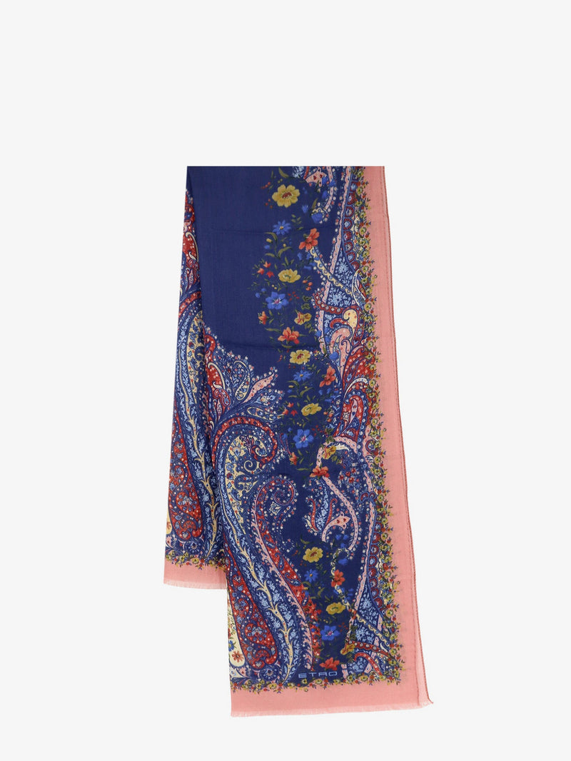 Etro Etro Cashmere Scarf Blue Women - World Class Fashion