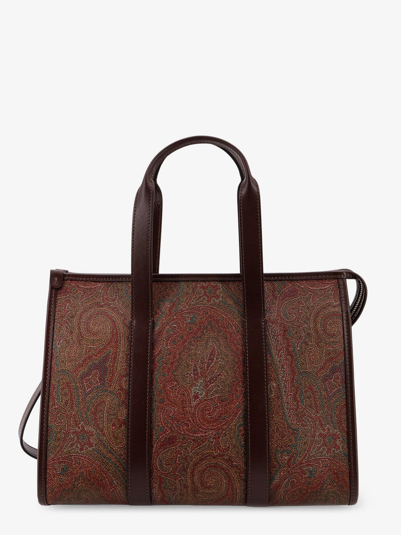 Etro Etro Arnica M Paisley Fabric Handbag Brown - World Class Fashion