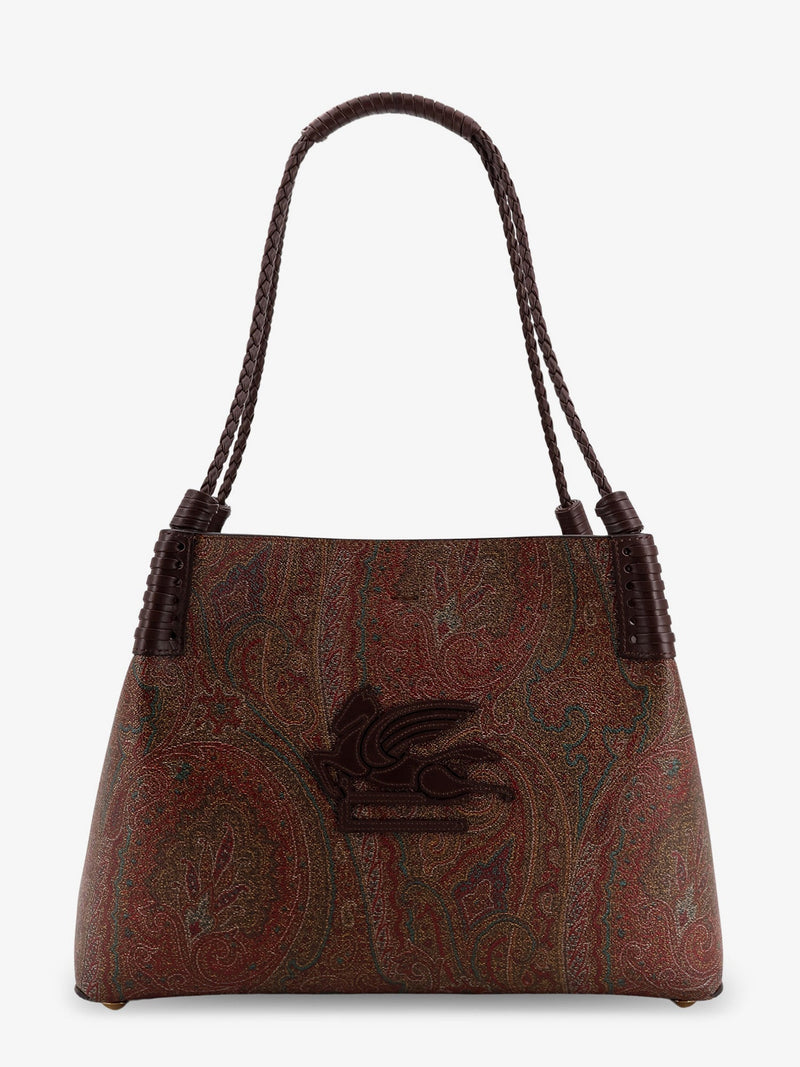 Etro Etro Libra M Arnica Paisley Fabric Shopping Bag Brown - World Class Fashion