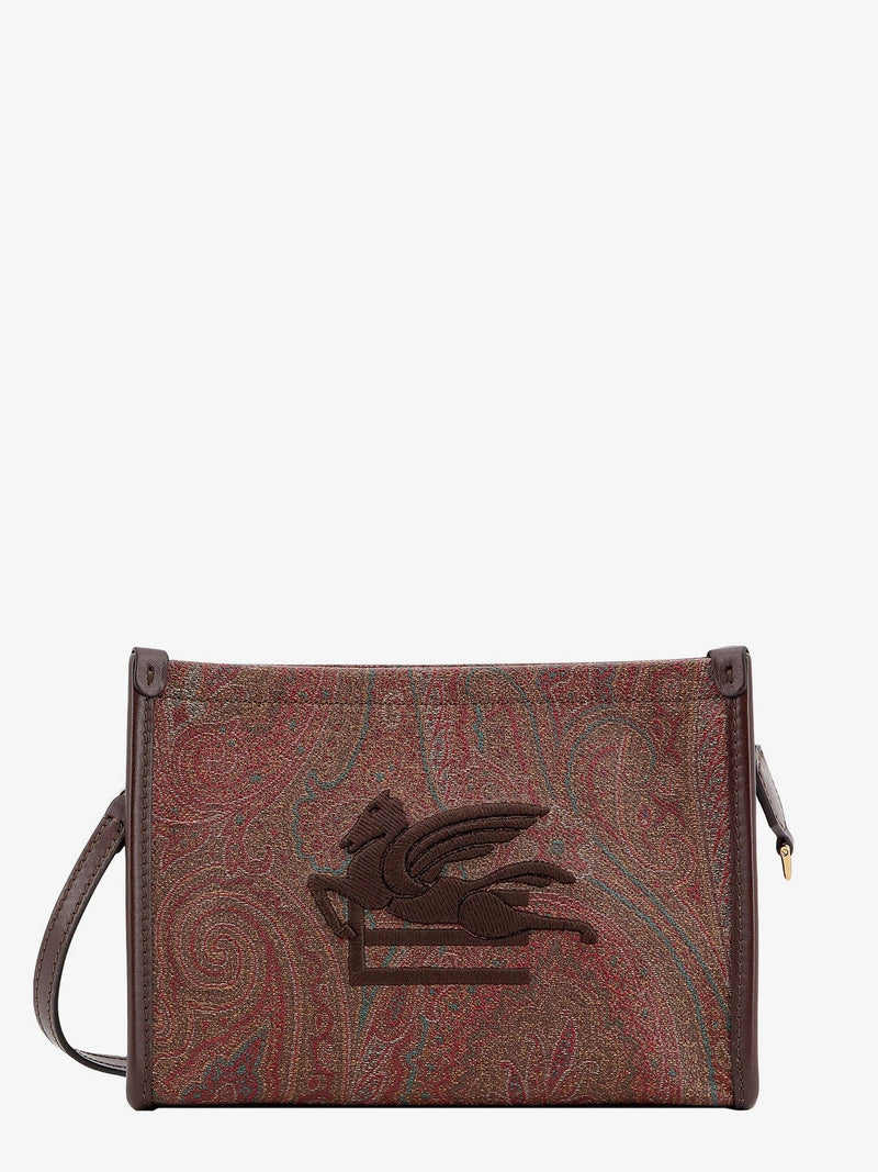 Etro Etro Pegaso Arnica Paisley Fabric Pouch Brown - World Class Fashion