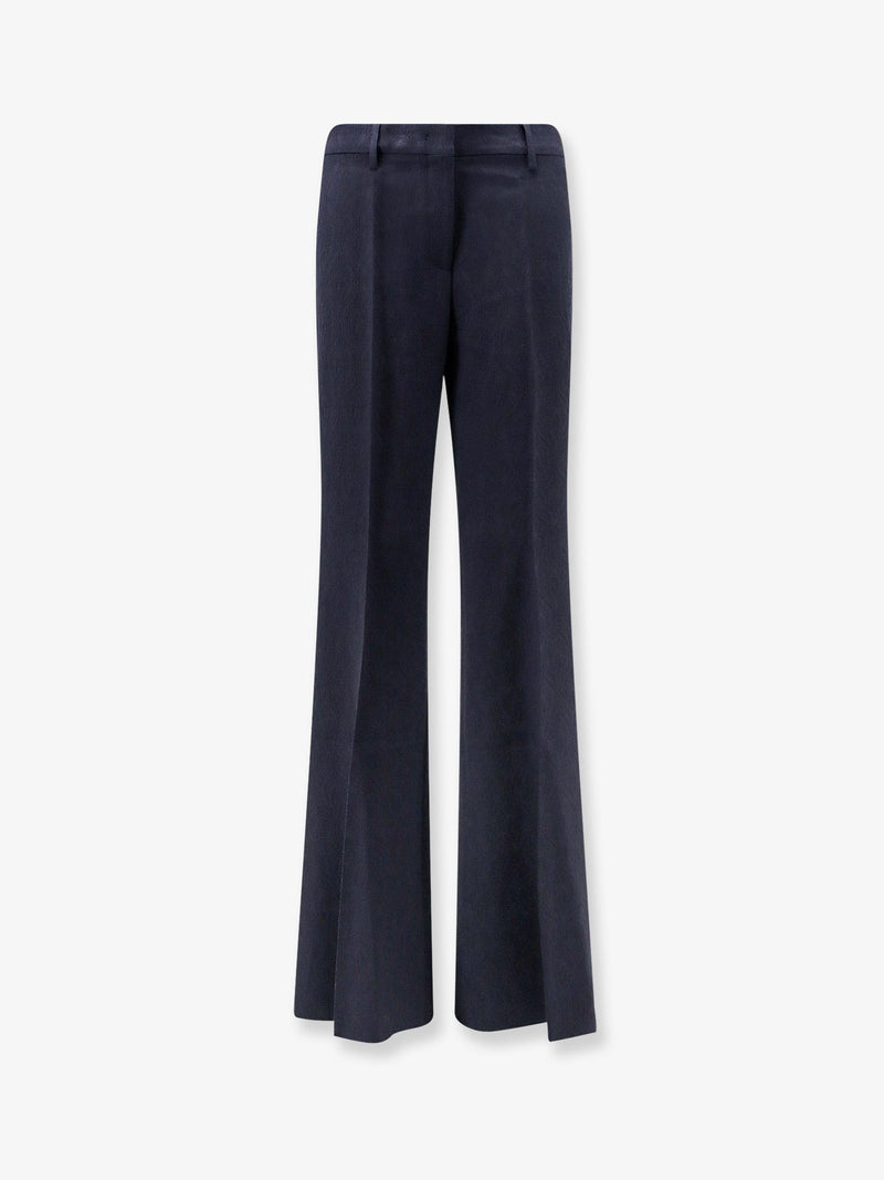 Etro Etro Wool Blend Trousers Blue Women - World Class Fashion