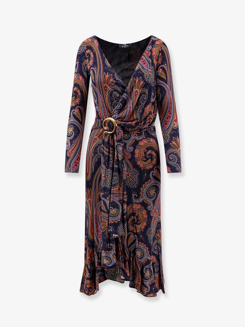 Etro Etro Stretch Viscose Dress Blue Women - World Class Fashion