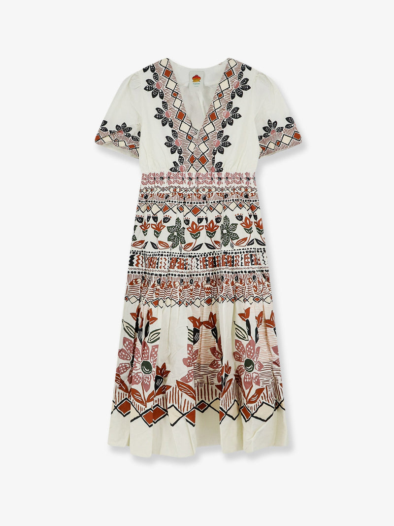 Farm Rio Farm Rio Ainika Organic Cotton Dress Beige - World Class Fashion