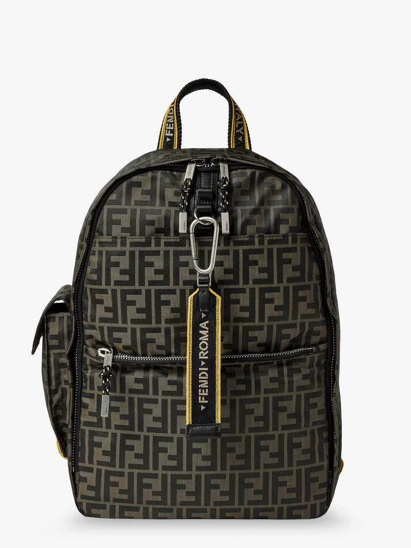 Fendi Fendi Climb FF Zucca Technical Fabric Backpack Black - World Class Fashion