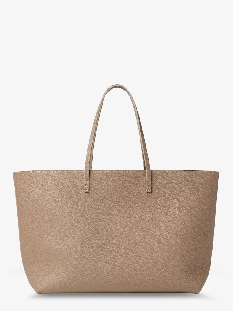 Fendi Fendi Roll Medium Leather Shopping Bag Beige - World Class Fashion