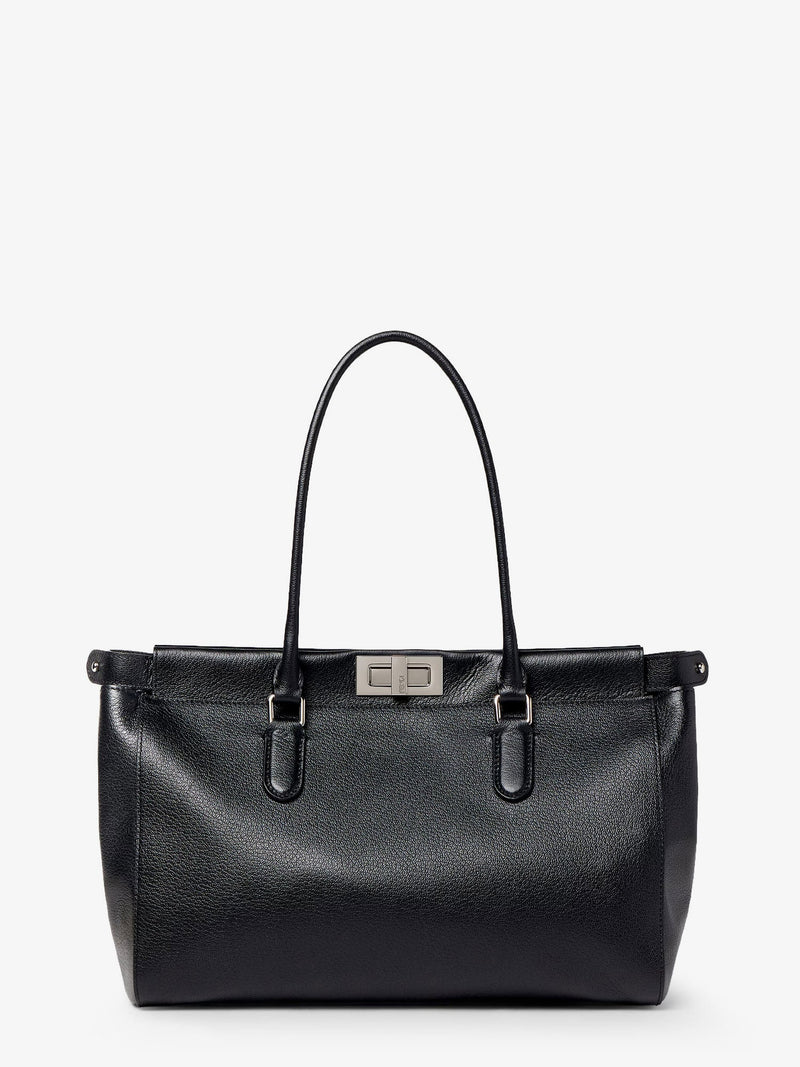 Fendi Fendi Peekaboo Tote Shoulder Bag Black - World Class Fashion
