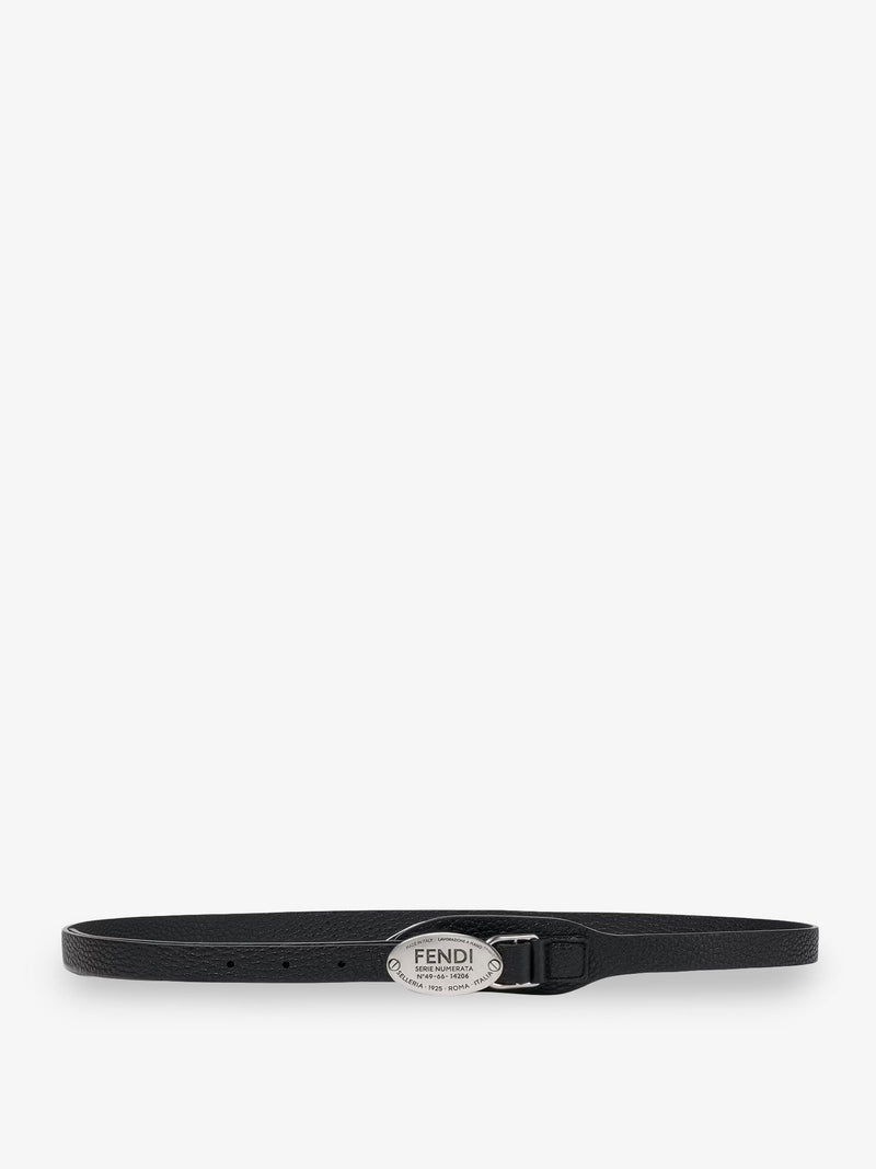 Fendi Fendi Selleria Cuoio Romano Leather Belt Black - World Class Fashion