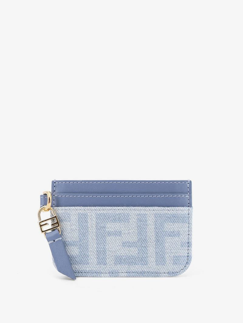 Fendi Fendi Denim Baguette Card Holder Blue - World Class Fashion