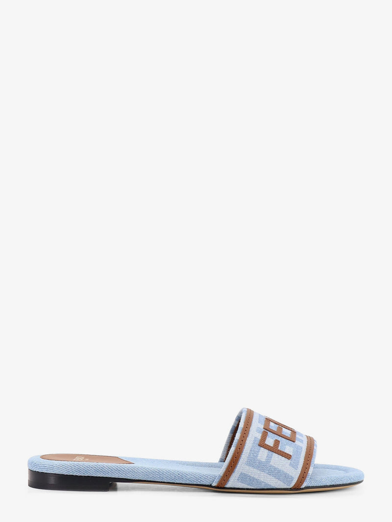 Fendi Fendi Sunshine FF Denim Sandals Blue Women - World Class Fashion